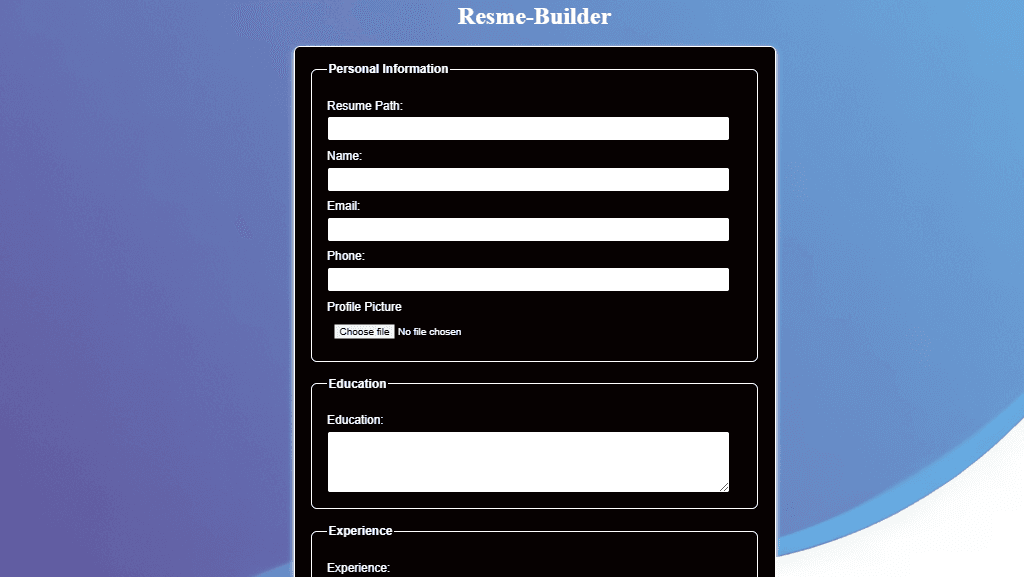 Resume Builder