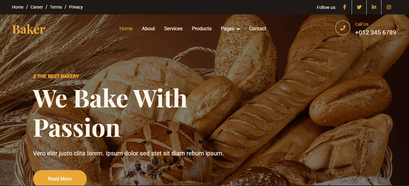 Baker Website