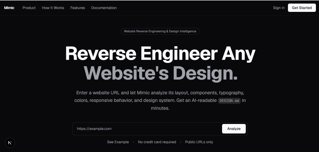 MIMIC — AI Website Reverse Engineering Platform project cover