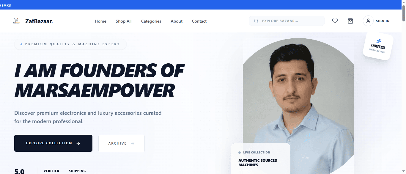 ZafBazaar — E-Commerce Platform project cover